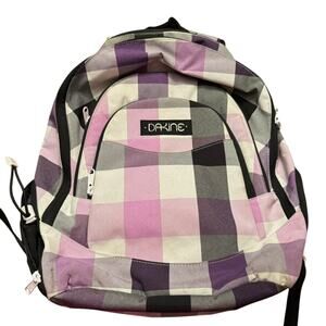 Dakine Purple Plaid Backpack Floral Lining Padded 15" Laptop Sleeve 18”